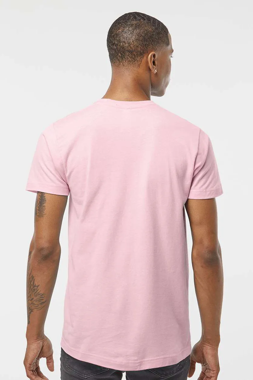 Tultex Mens Fine Jersey Short Sleeve Crewneck T-Shirt - Pink
