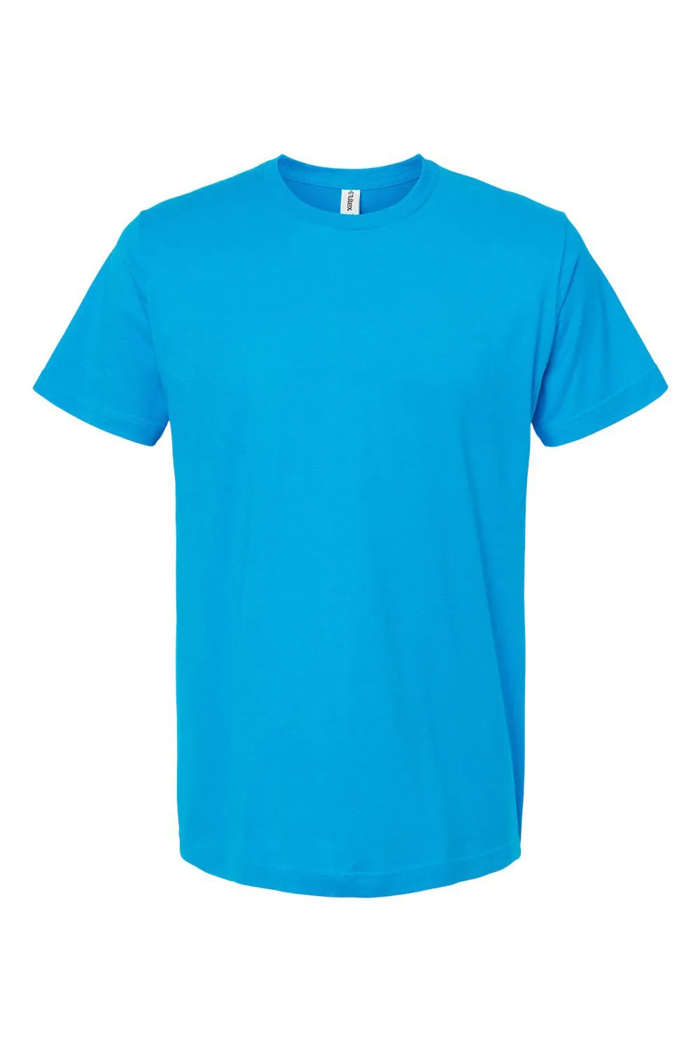 Tultex Mens Fine Jersey Short Sleeve Crewneck T-Shirt - Turquoise Blue