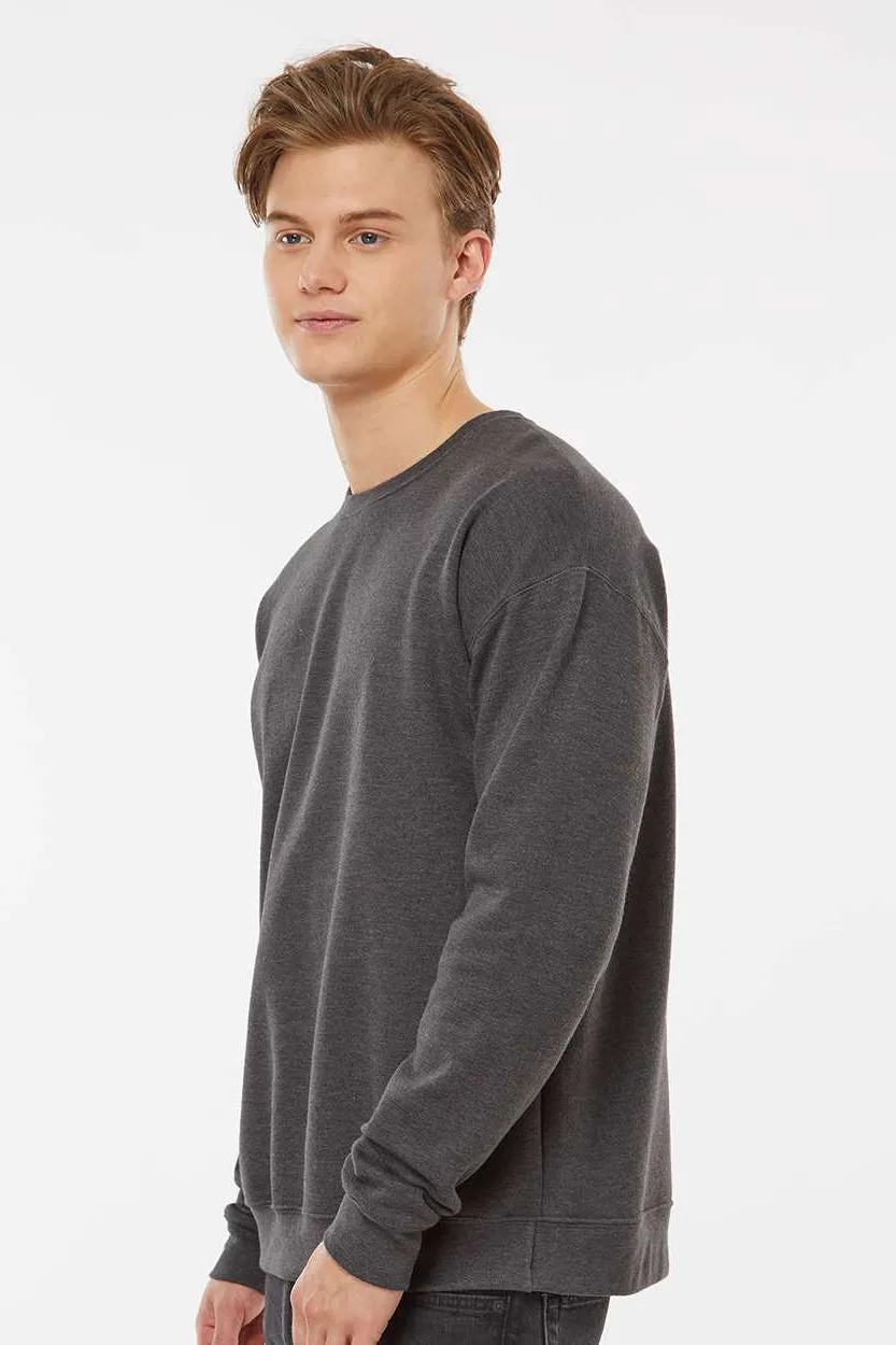 Tultex Mens Fleece Crewneck Sweatshirt - Heather Charcoal Grey