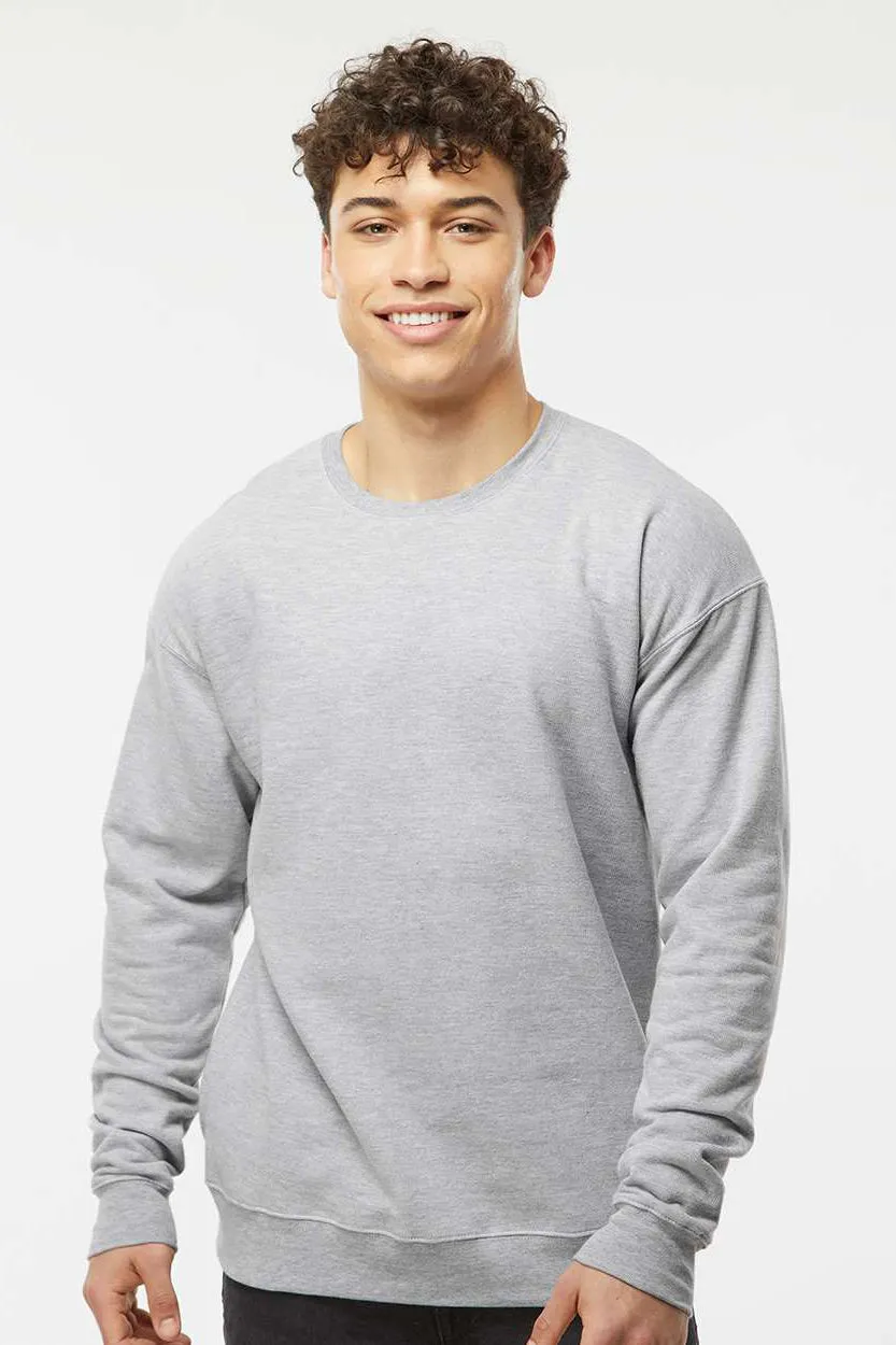 Tultex Mens Fleece Crewneck Sweatshirt - Heather Grey