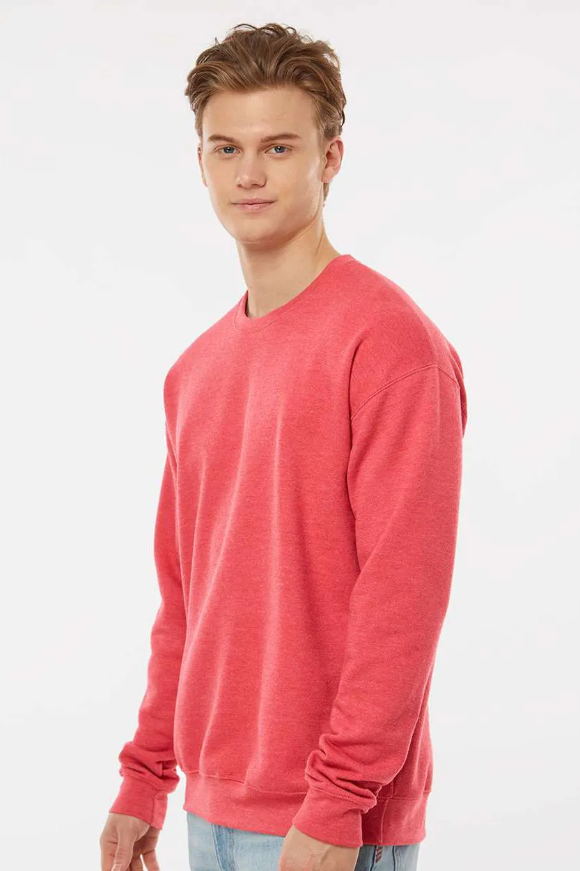 Tultex Mens Fleece Crewneck Sweatshirt - Heather Red
