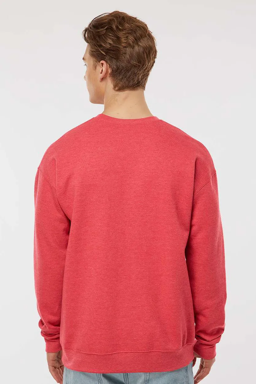 Tultex Mens Fleece Crewneck Sweatshirt - Heather Red