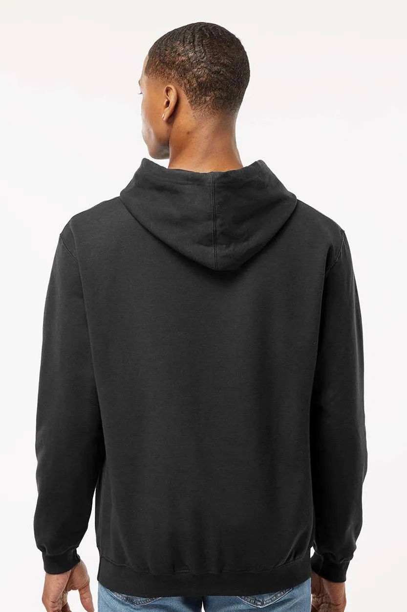 Tultex Mens Fleece Hooded Sweatshirt Hoodie w/ Pouch Pocket - Black