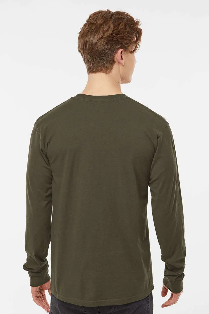 Tultex Mens Jersey Long Sleeve Crewneck T-Shirt - Grape Leaf Green