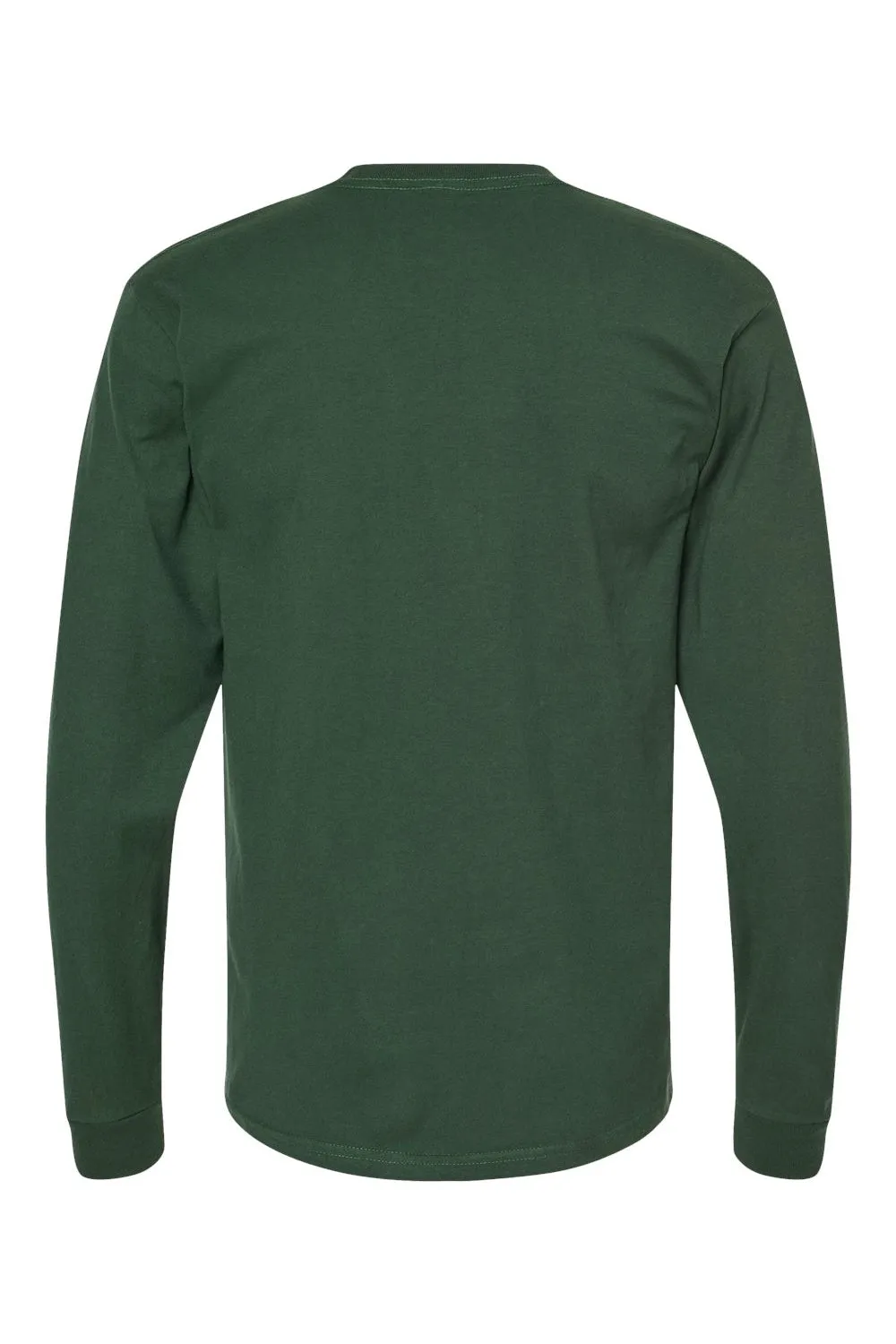 Tultex Mens Jersey Long Sleeve Crewneck T-Shirt - Hunter Green