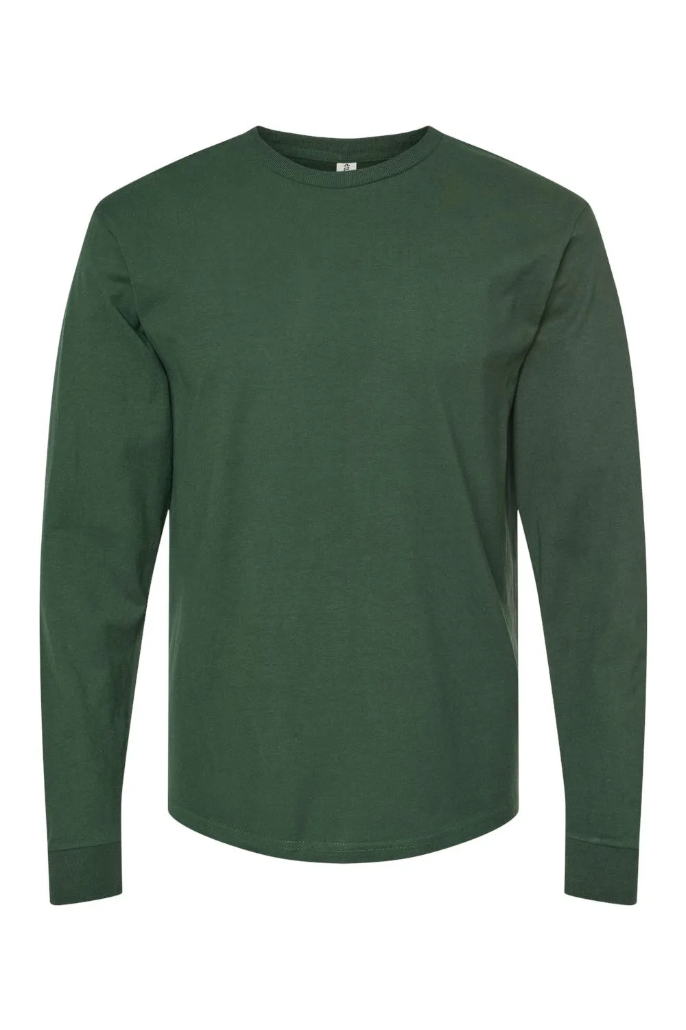 Tultex Mens Jersey Long Sleeve Crewneck T-Shirt - Hunter Green