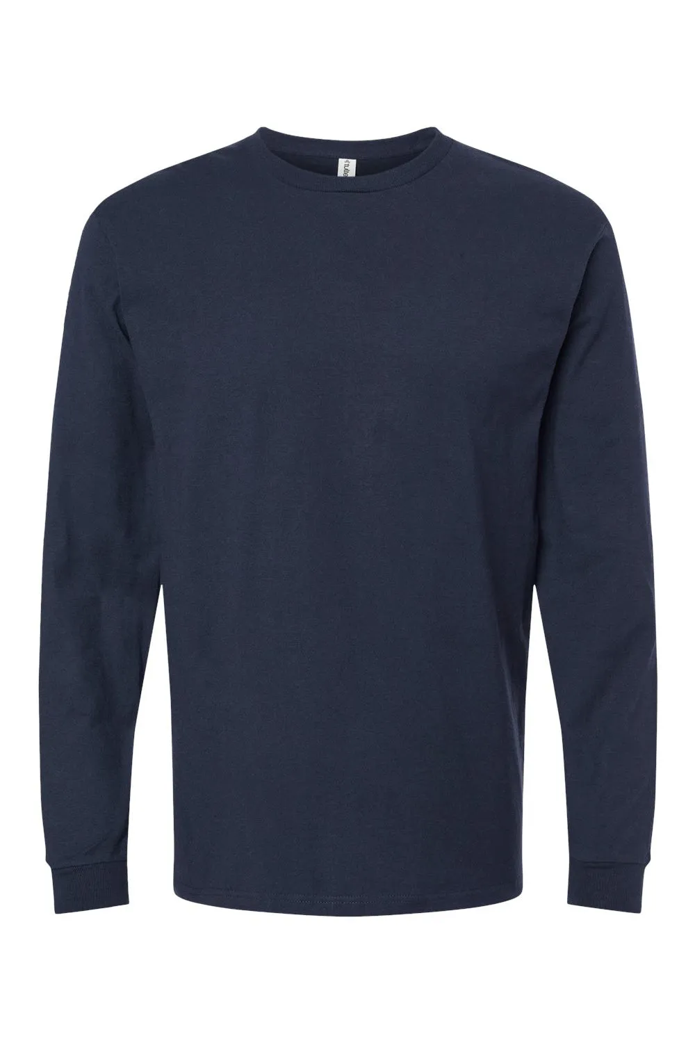 Tultex Mens Jersey Long Sleeve Crewneck T-Shirt - Navy Blue