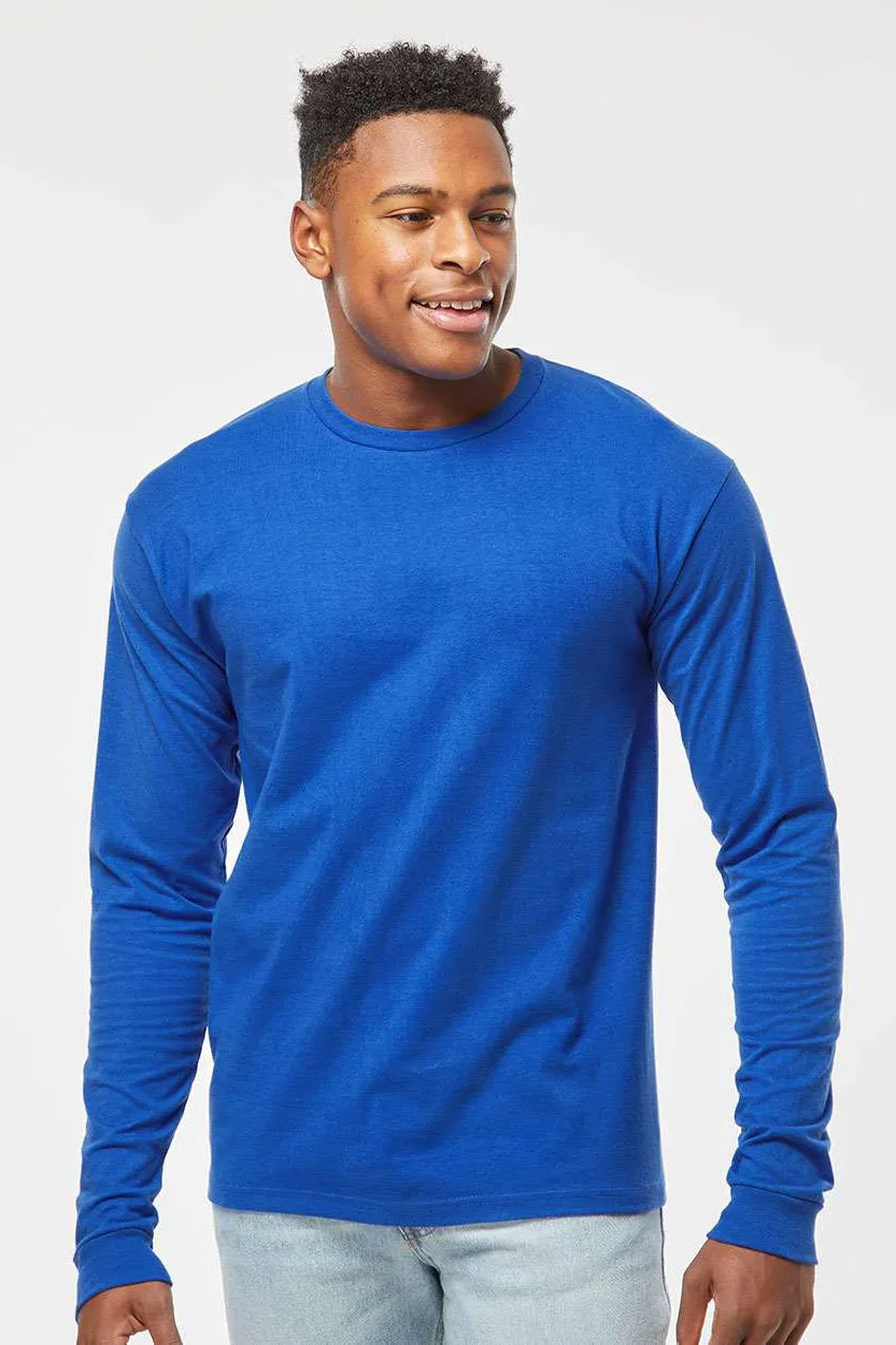 Tultex Mens Jersey Long Sleeve Crewneck T-Shirt - Royal Blue