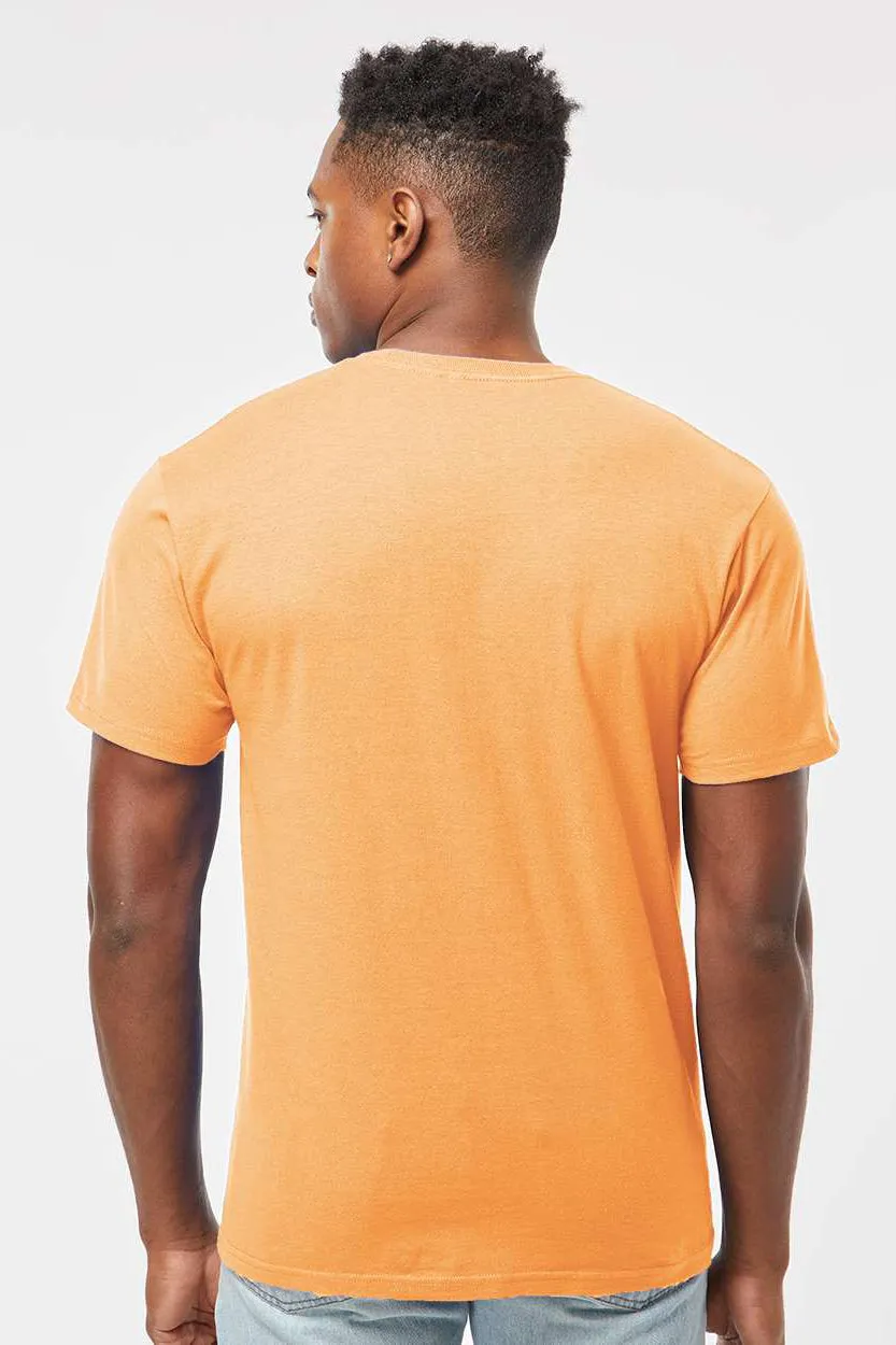 Tultex Mens Jersey Short Sleeve Crewneck T-Shirt - Cantaloupe Orange - Closeout