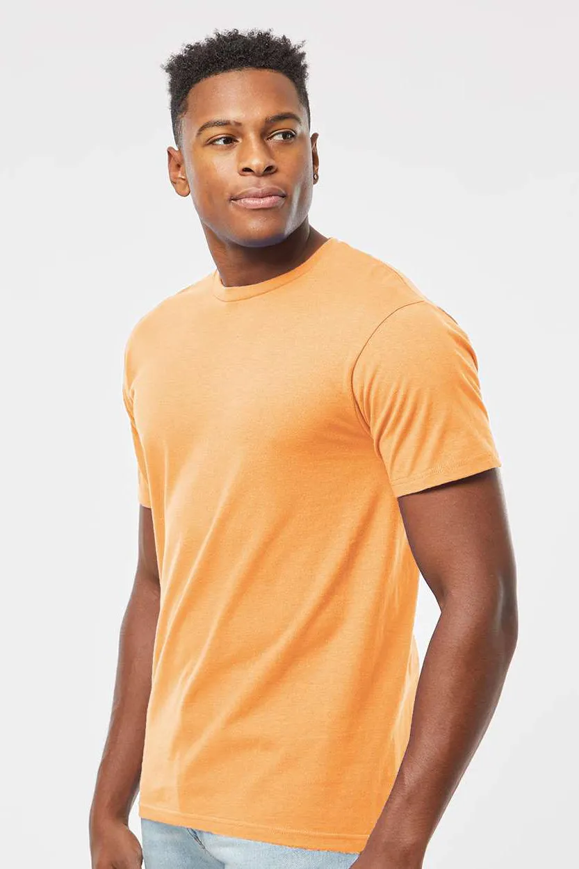 Tultex Mens Jersey Short Sleeve Crewneck T-Shirt - Cantaloupe Orange - Closeout