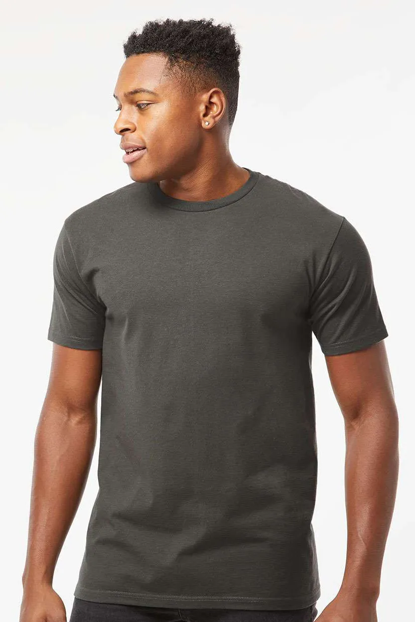 Tultex Mens Jersey Short Sleeve Crewneck T-Shirt - Charcoal Grey