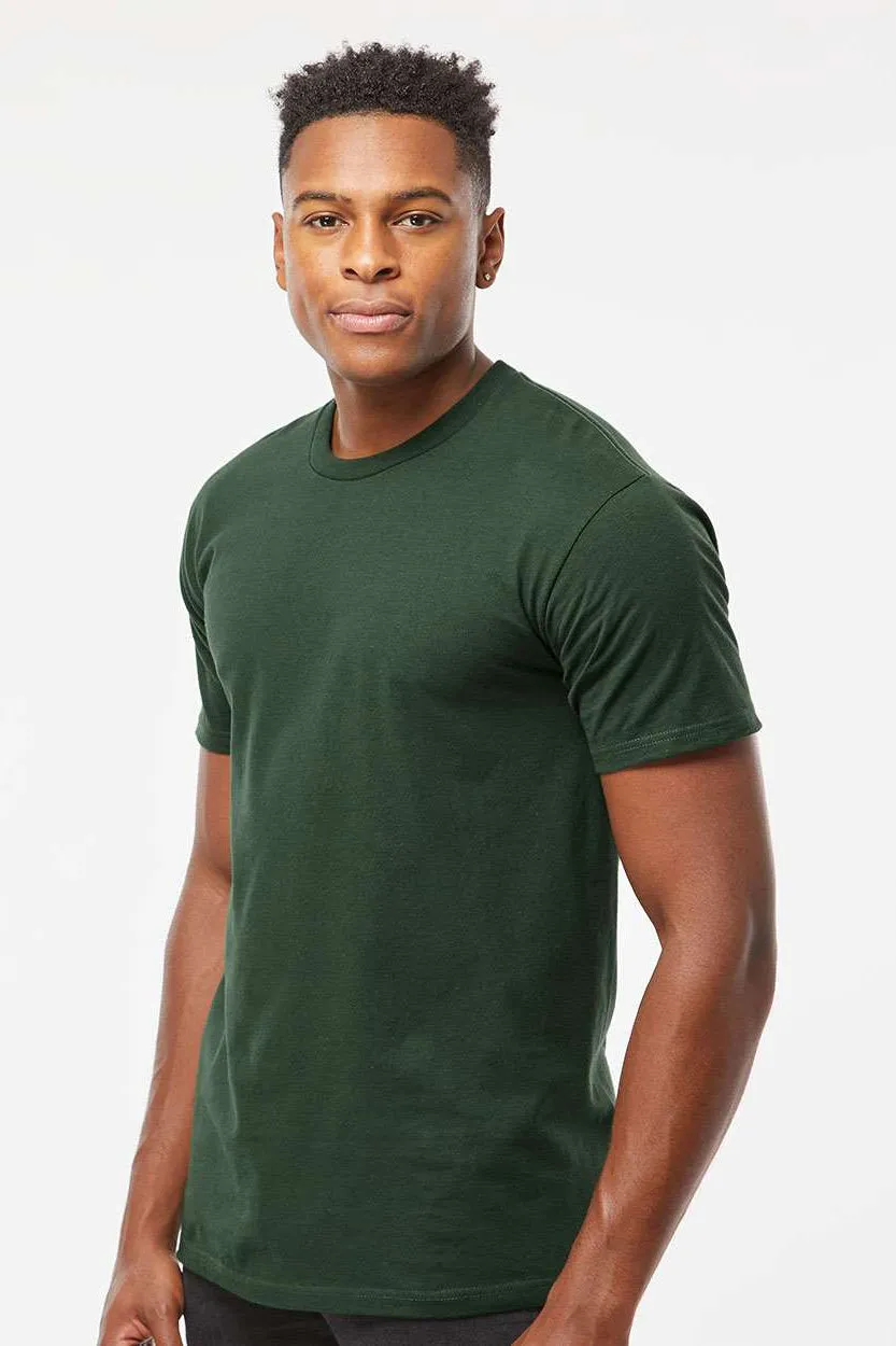 Tultex Mens Jersey Short Sleeve Crewneck T-Shirt - Forest Green