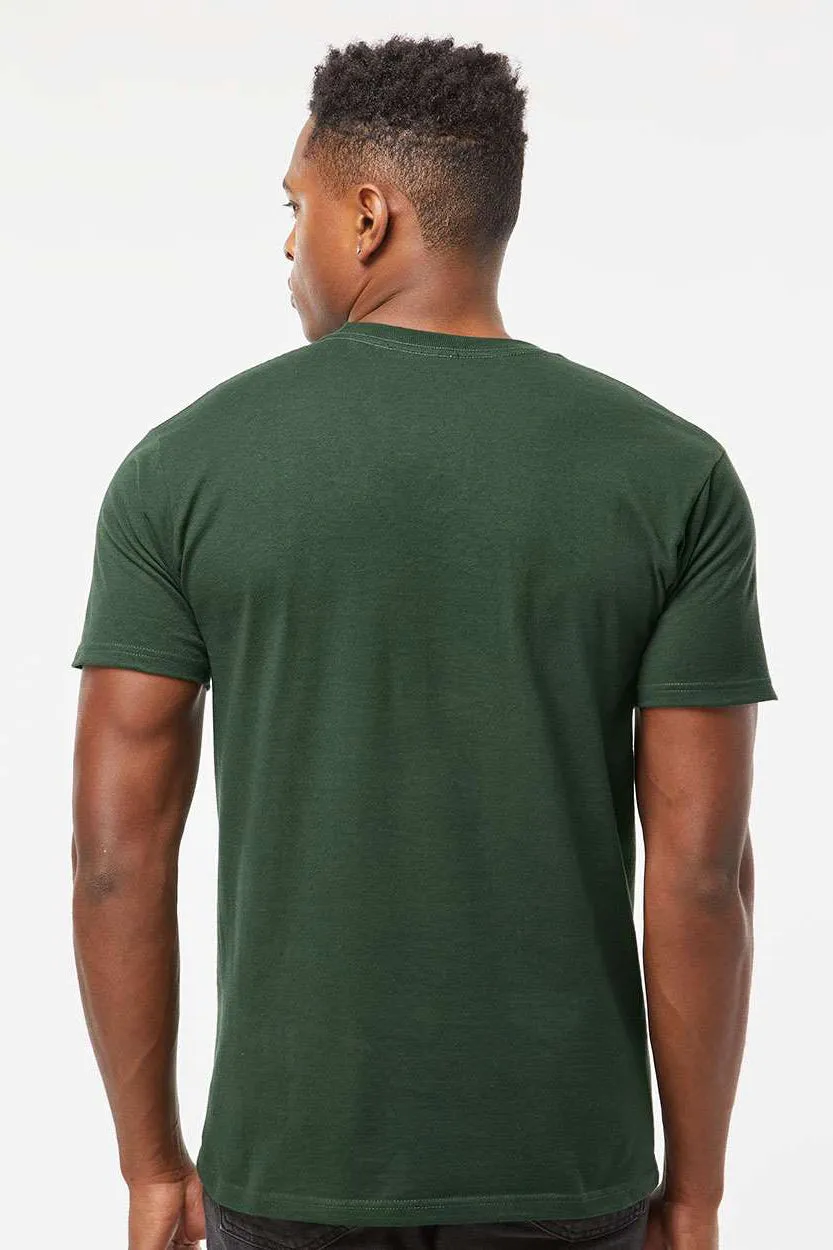 Tultex Mens Jersey Short Sleeve Crewneck T-Shirt - Forest Green