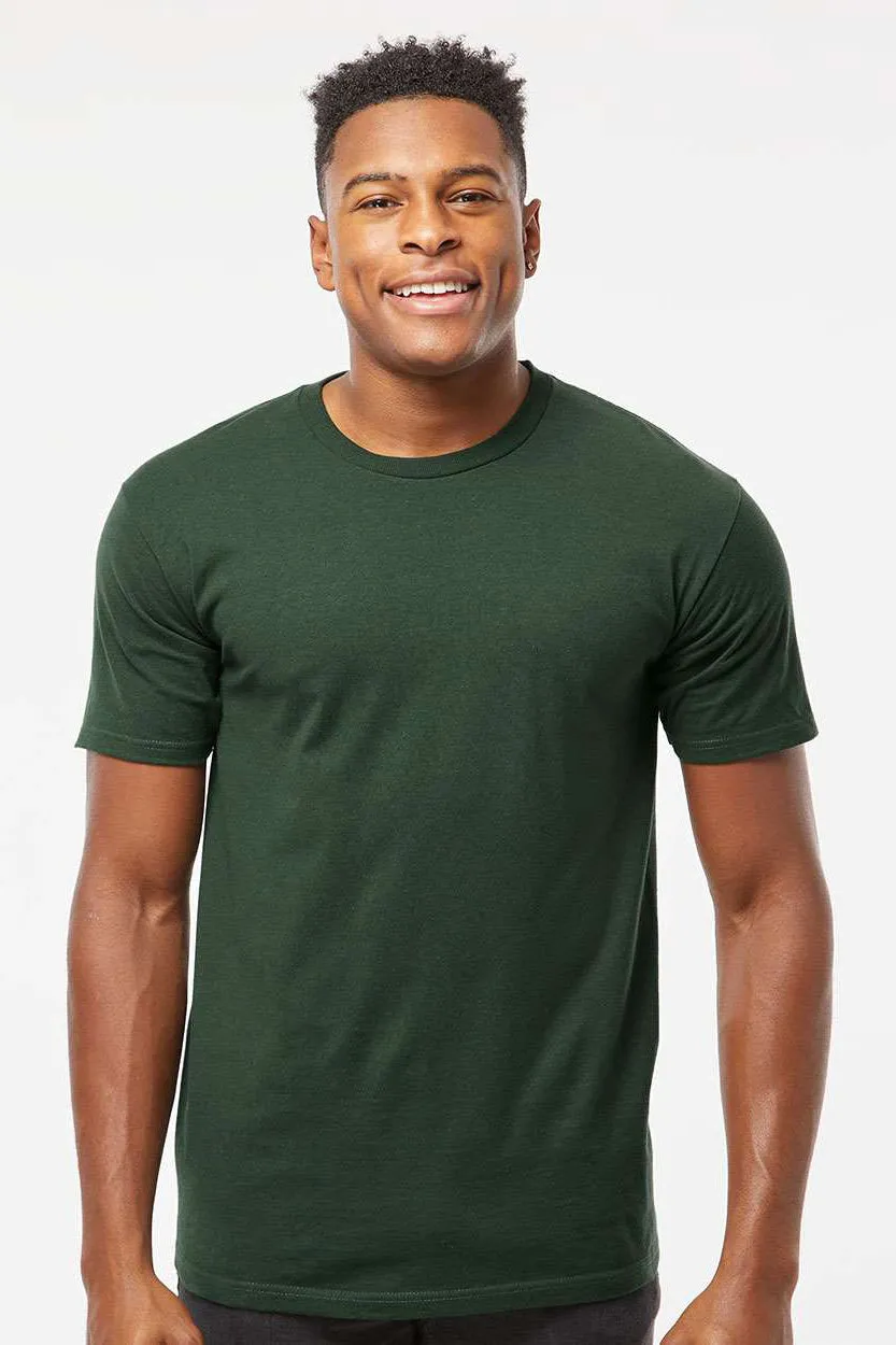 Tultex Mens Jersey Short Sleeve Crewneck T-Shirt - Forest Green