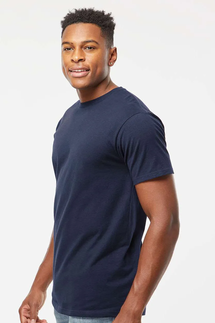 Tultex Mens Jersey Short Sleeve Crewneck T-Shirt - Navy Blue