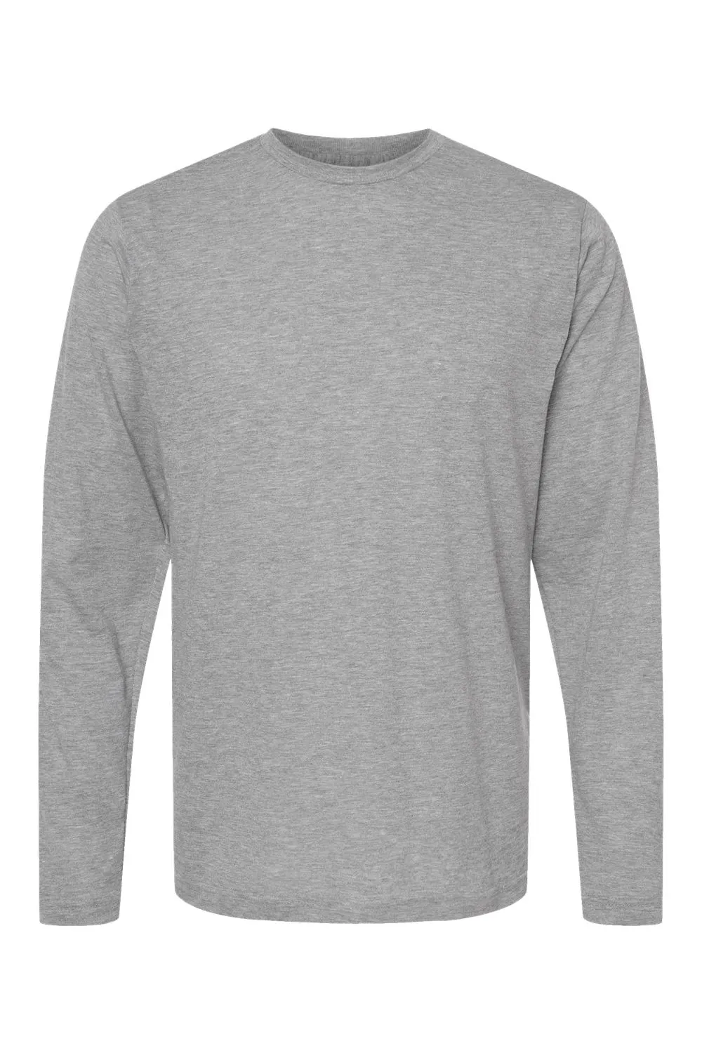 Tultex Mens Poly-Rich Long Sleeve Crewneck T-Shirt - Heather Grey