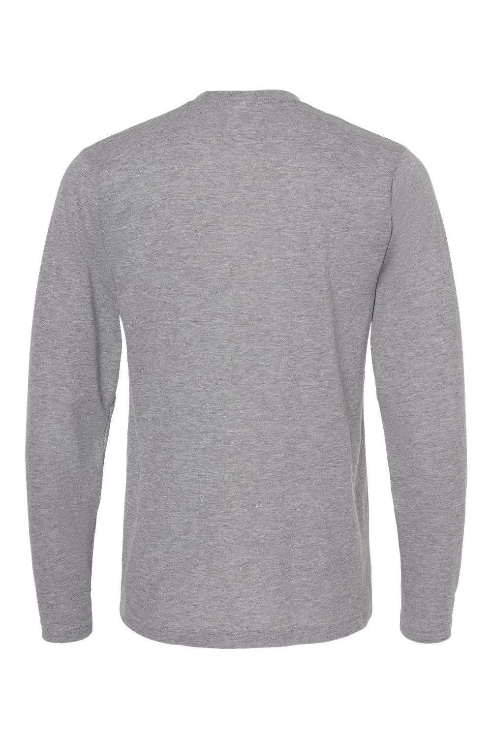 Tultex Mens Poly-Rich Long Sleeve Crewneck T-Shirt - Heather Grey