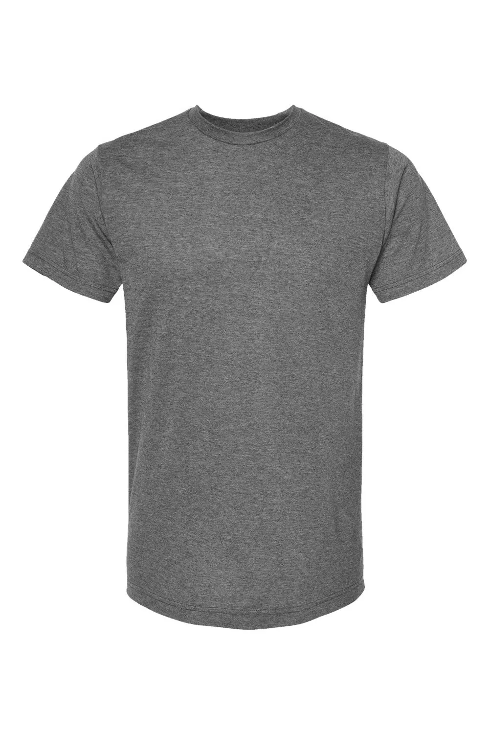 Tultex Mens Poly-Rich Short Sleeve Crewneck T-Shirt - Heather Charcoal Grey