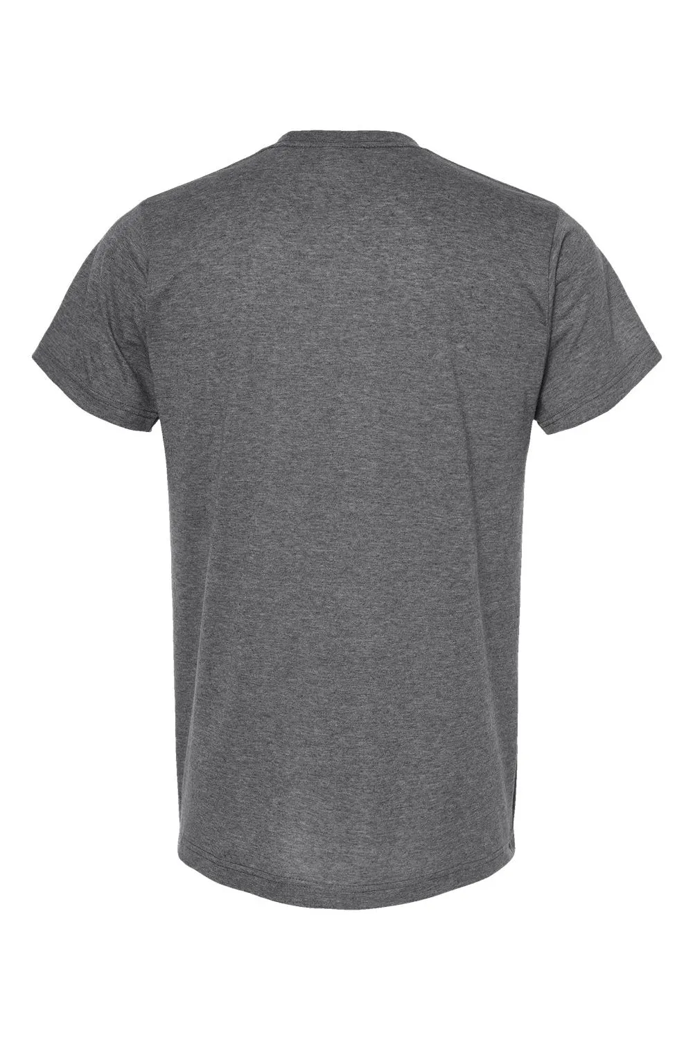 Tultex Mens Poly-Rich Short Sleeve Crewneck T-Shirt - Heather Charcoal Grey
