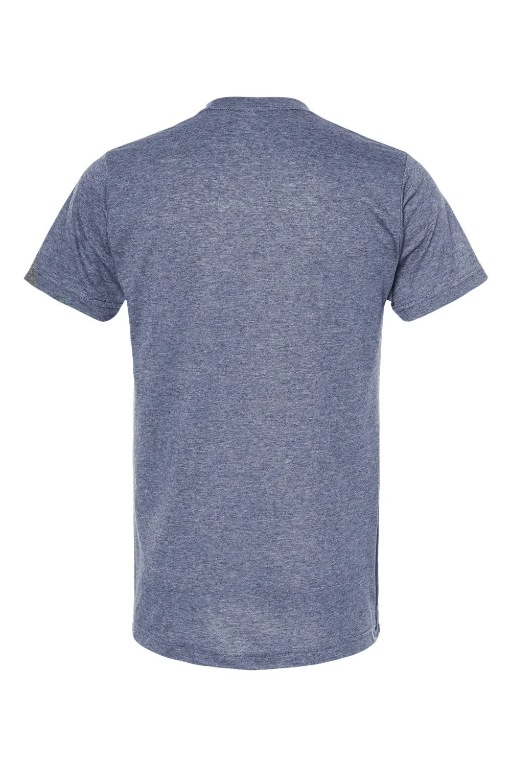Tultex Mens Poly-Rich Short Sleeve Crewneck T-Shirt - Heather Denim Blue