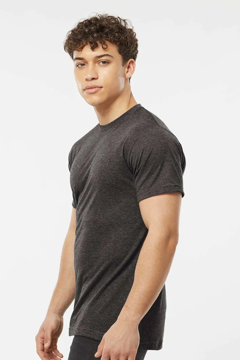 Tultex Mens Poly-Rich Short Sleeve Crewneck T-Shirt - Heather Graphite Grey