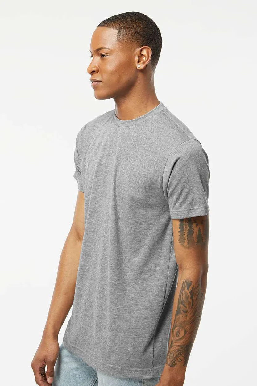 Tultex Mens Poly-Rich Short Sleeve Crewneck T-Shirt - Heather Grey