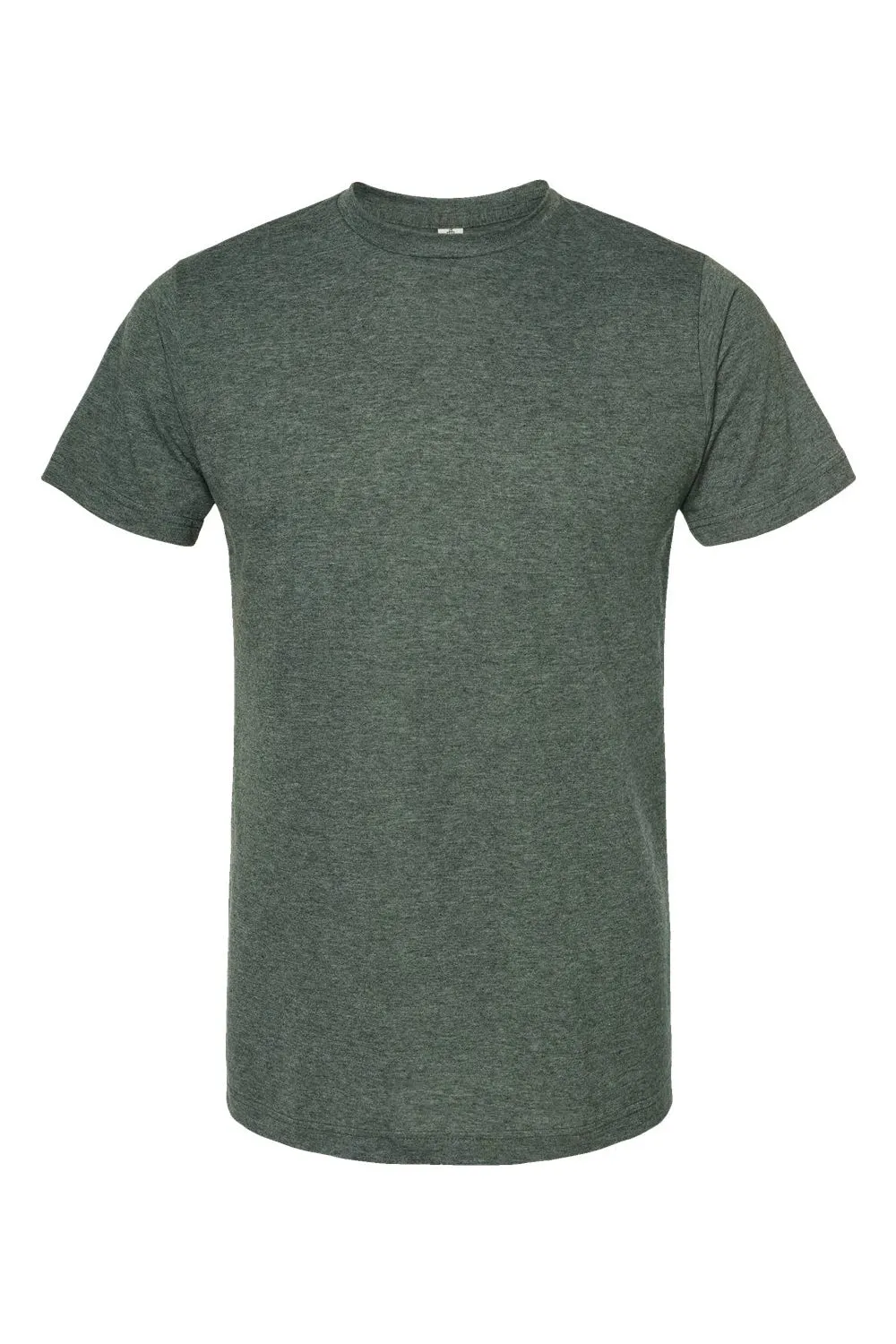 Tultex Mens Poly-Rich Short Sleeve Crewneck T-Shirt - Heather Hunter Green