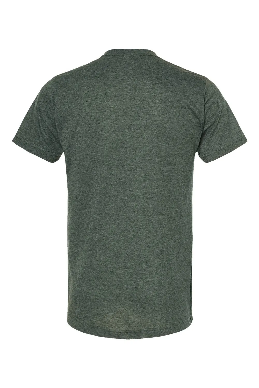 Tultex Mens Poly-Rich Short Sleeve Crewneck T-Shirt - Heather Hunter Green