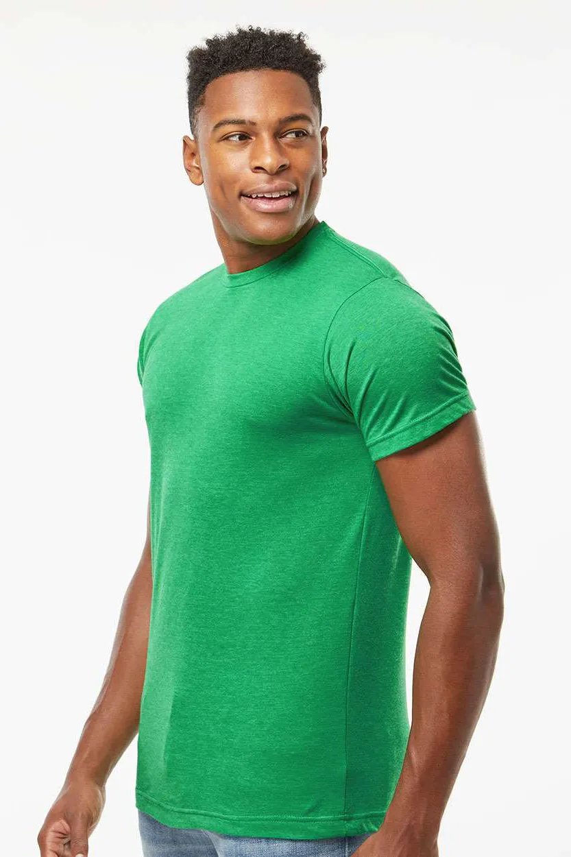 Tultex Mens Poly-Rich Short Sleeve Crewneck T-Shirt - Heather Kelly Green