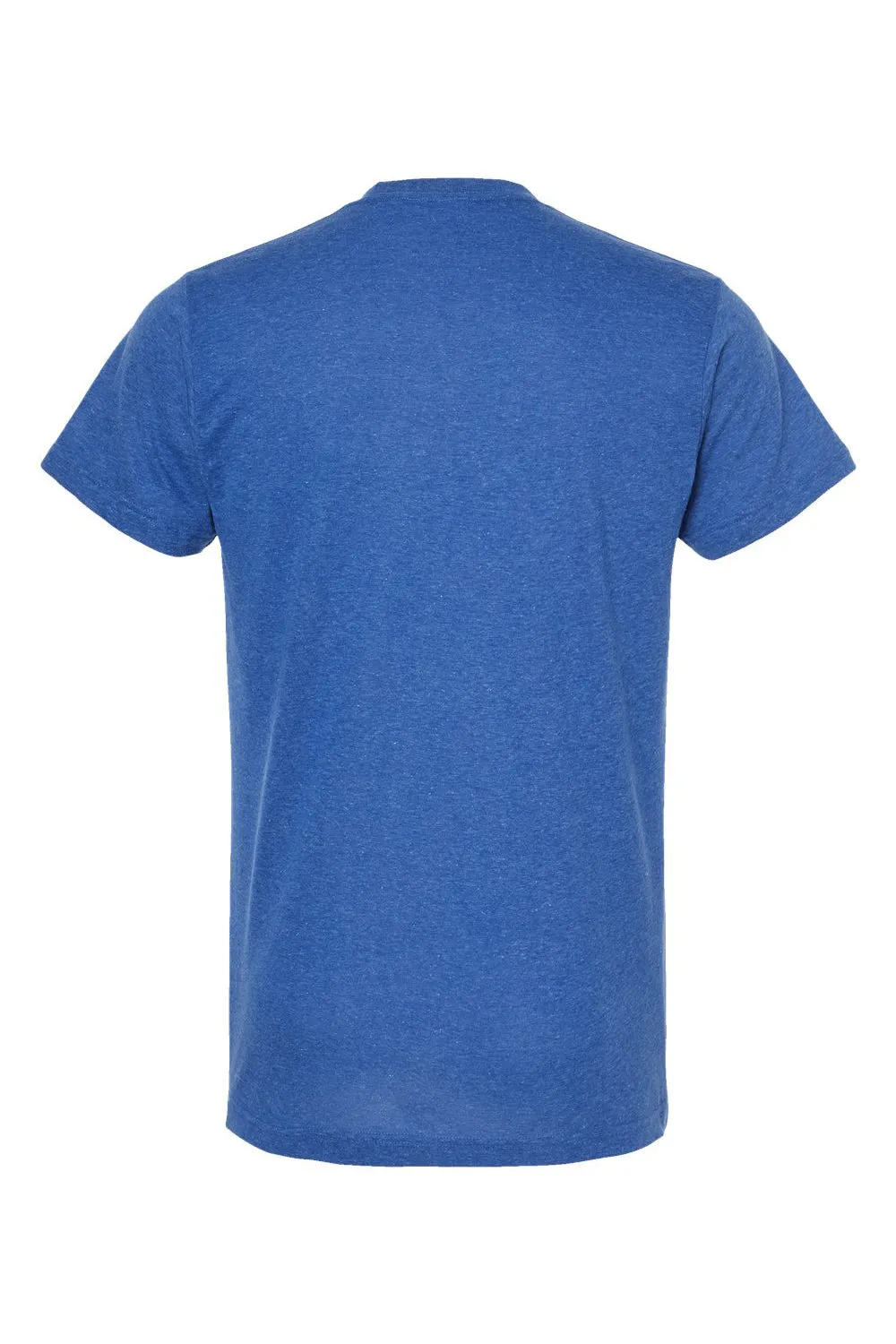 Tultex Mens Poly-Rich Short Sleeve Crewneck T-Shirt - Heather Royal Blue