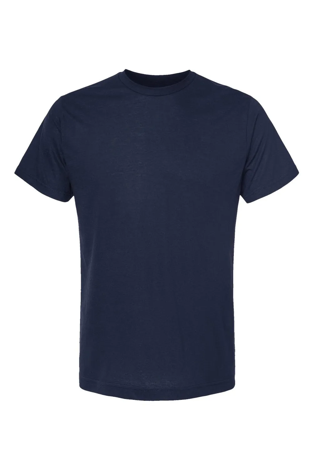 Tultex Mens Poly-Rich Short Sleeve Crewneck T-Shirt - Navy Blue