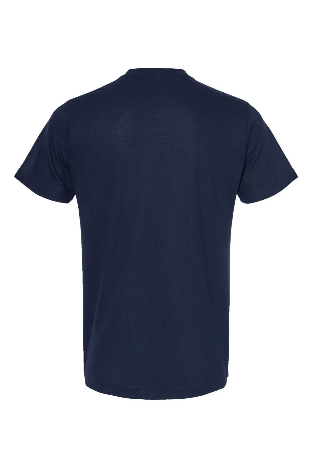 Tultex Mens Poly-Rich Short Sleeve Crewneck T-Shirt - Navy Blue