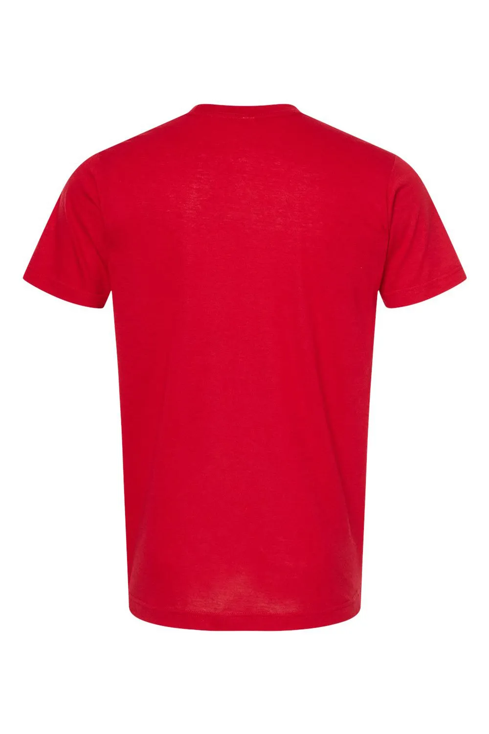 Tultex Mens Poly-Rich Short Sleeve Crewneck T-Shirt - Red