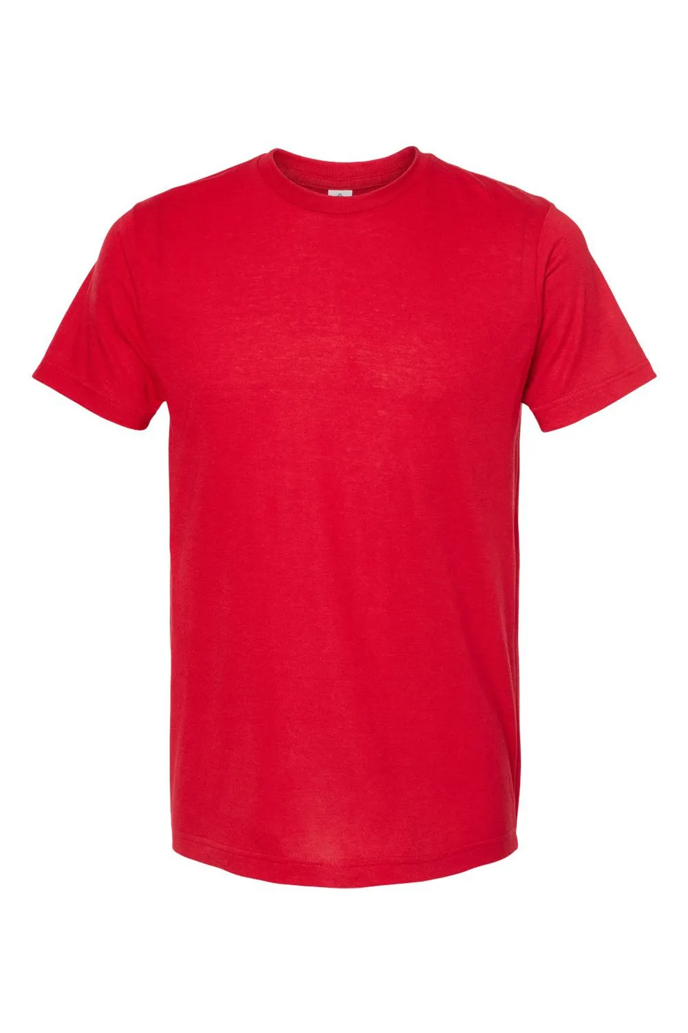 Tultex Mens Poly-Rich Short Sleeve Crewneck T-Shirt - Red