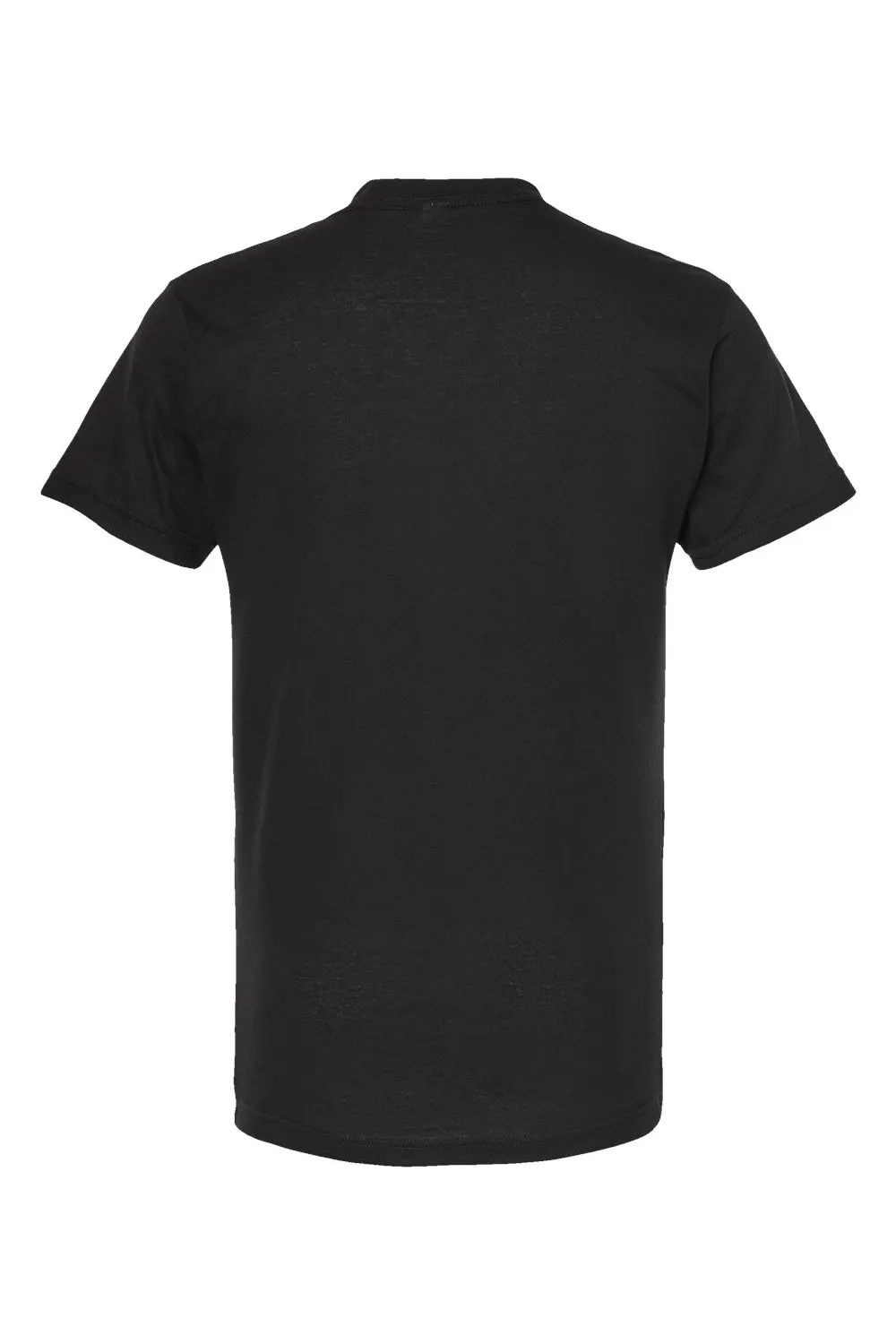 Tultex Mens Poly-Rich Short Sleeve V-Neck T-Shirt - Black