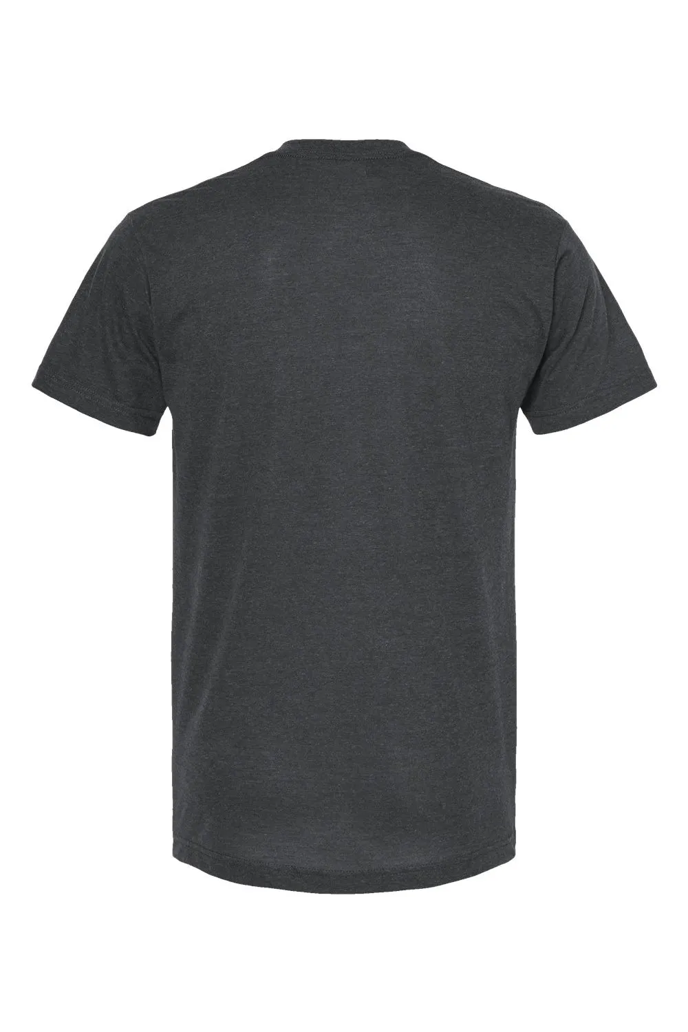 Tultex Mens Poly-Rich Short Sleeve V-Neck T-Shirt - Heather Charcoal Grey