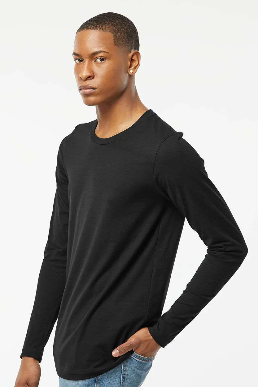 Tultex Mens Premium Long Sleeve Crewneck T-Shirt - Black