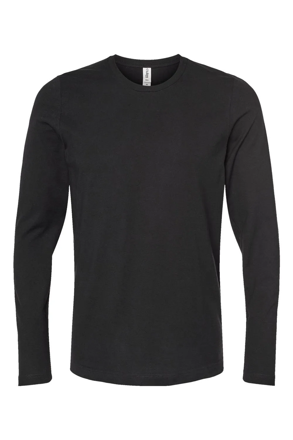 Tultex Mens Premium Long Sleeve Crewneck T-Shirt - Black