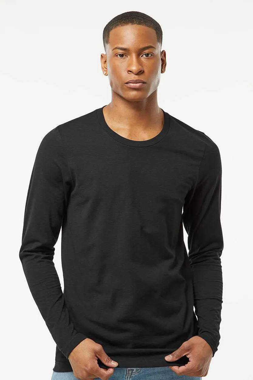 Tultex Mens Premium Long Sleeve Crewneck T-Shirt - Black