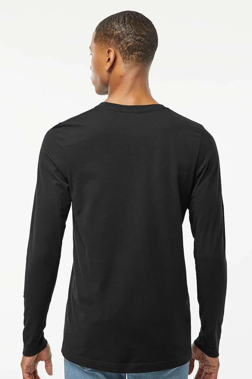 Tultex Mens Premium Long Sleeve Crewneck T-Shirt - Black