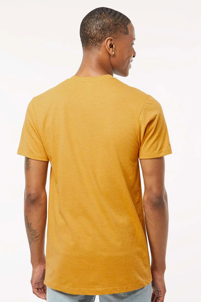 Tultex Mens Premium Short Sleeve Crewneck T-Shirt - Heather Antique Gold - Closeout