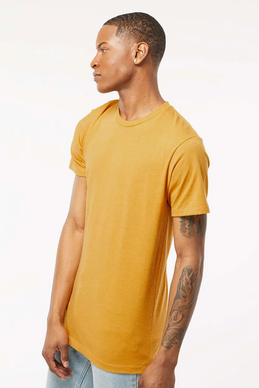 Tultex Mens Premium Short Sleeve Crewneck T-Shirt - Heather Antique Gold - Closeout