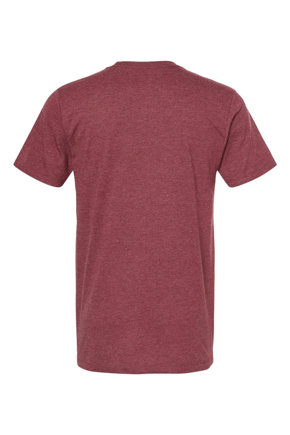 Tultex Mens Premium Short Sleeve Crewneck T-Shirt - Heather Burgundy - Closeout