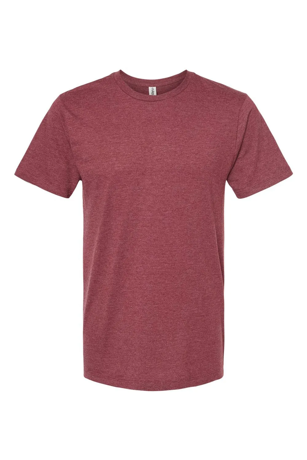 Tultex Mens Premium Short Sleeve Crewneck T-Shirt - Heather Burgundy - Closeout