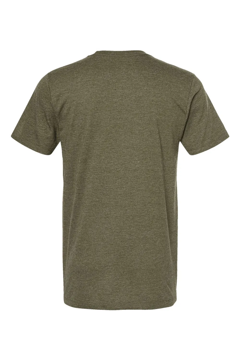 Tultex Mens Premium Short Sleeve Crewneck T-Shirt - Heather Olive Green - Closeout