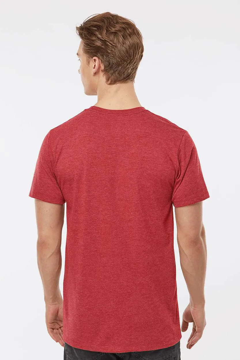 Tultex Mens Premium Short Sleeve Crewneck T-Shirt - Heather Red - Closeout