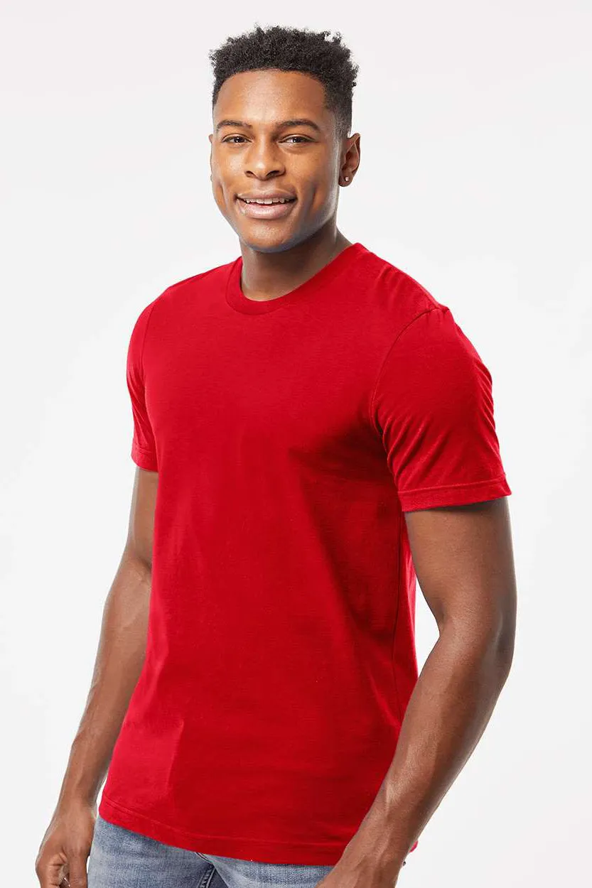 Tultex Mens Premium Short Sleeve Crewneck T-Shirt - Red - Closeout
