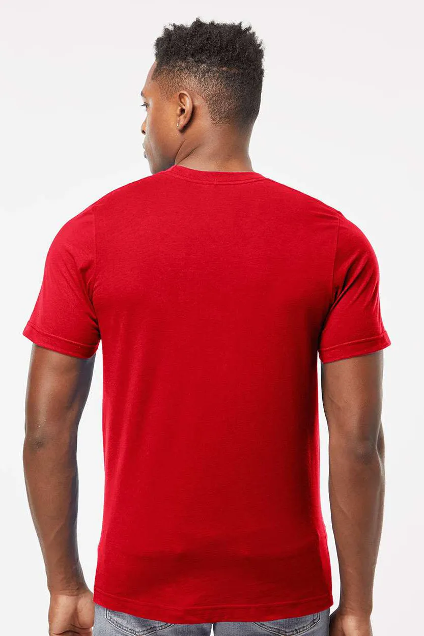 Tultex Mens Premium Short Sleeve Crewneck T-Shirt - Red - Closeout