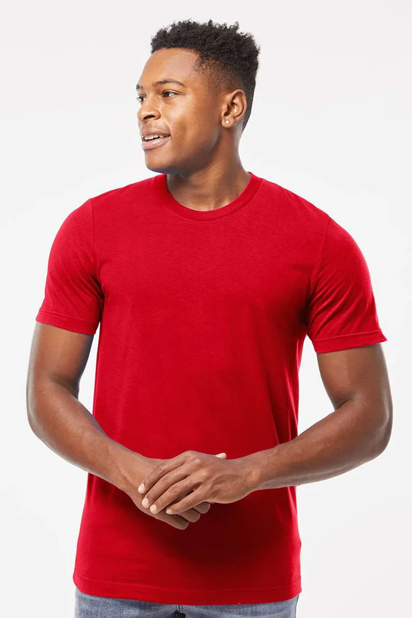 Tultex Mens Premium Short Sleeve Crewneck T-Shirt - Red - Closeout