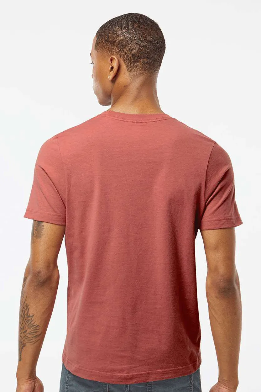 Tultex Mens Premium Short Sleeve Crewneck T-Shirt - Terracotta Red - Closeout